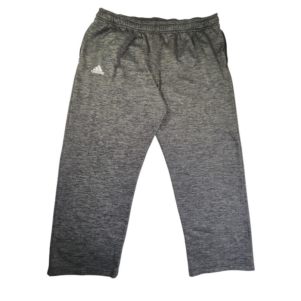 Adidas Climawarm Mens 2XL Gray Space Dye Fleece Lined Sweatpants Joggers